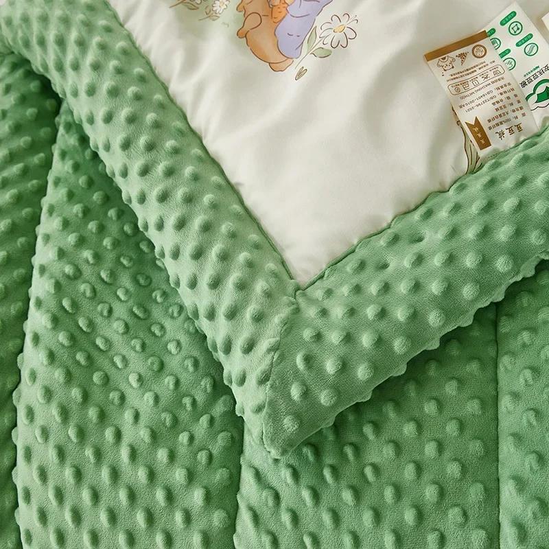 2023 Ny Doudou Rong Quilt Vinter fortykket sovesal for barn Enkel dobbel dynekjerne Dobbeltsidig dobbeltbruk vinterdyne