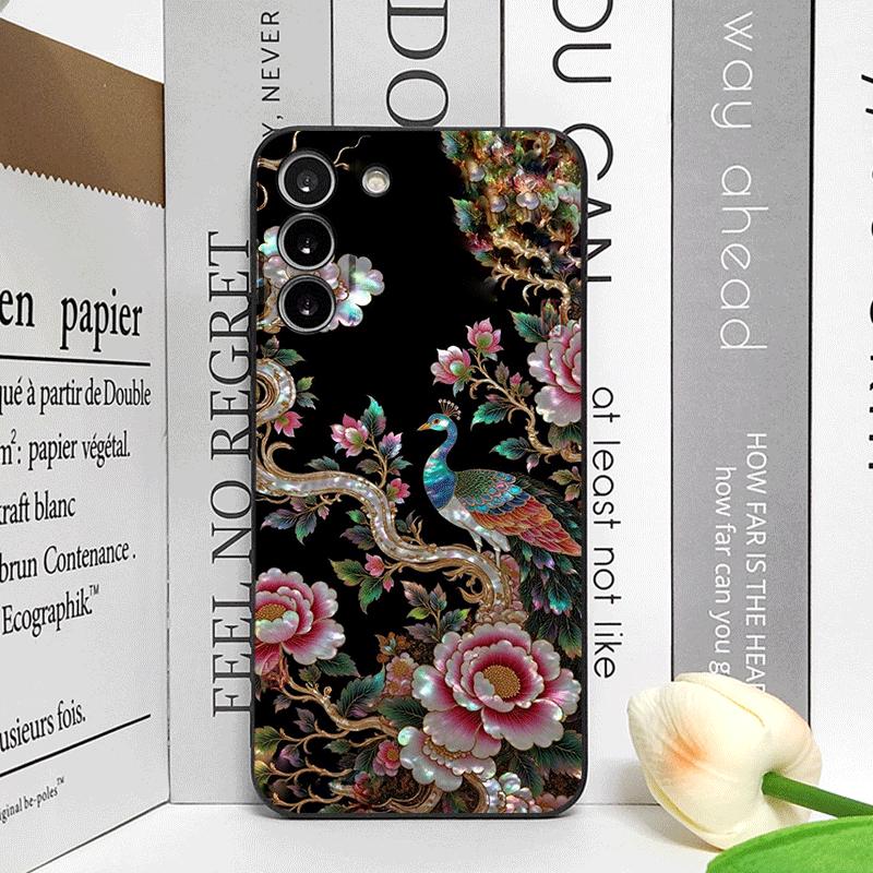 Chinese Style Cartoon Animal Marble Texture Phone Case for Samsung Galaxy S26 S25 S24+ S23 Ultra S22 Plus S20 S21 FE Soft Cover