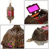 1pc Elegant Moroccan Style Decorative Candle Holder with Chain Intricate Metal Design for Home Patio, Porch, Weddings & Christmas Decor