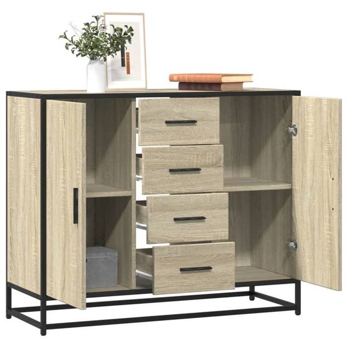 VidaXL Buffet Sonoma Oak 92x35x76 Cm Engineered Wood, Storage Furniture, Kitchen Storage Furniture, Furniture of 3300826