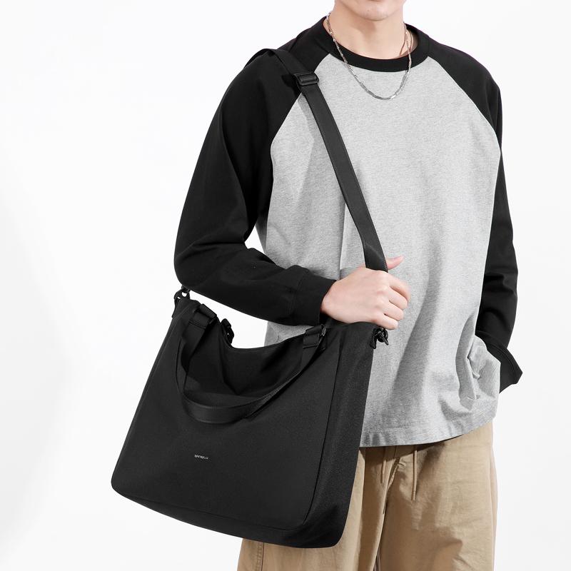 Herren Schultertasche Große Kapazität Pendler Business Umhängetasche Leicht Abriebfest Oxford Tasche