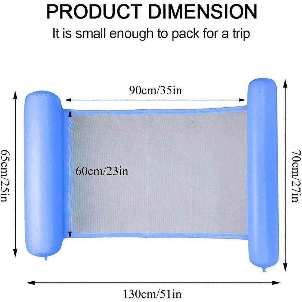 Inflatable Water Hammock, Water Hammock Floating Bed, Pool Lounger Float Hammock, Foldable Swimming