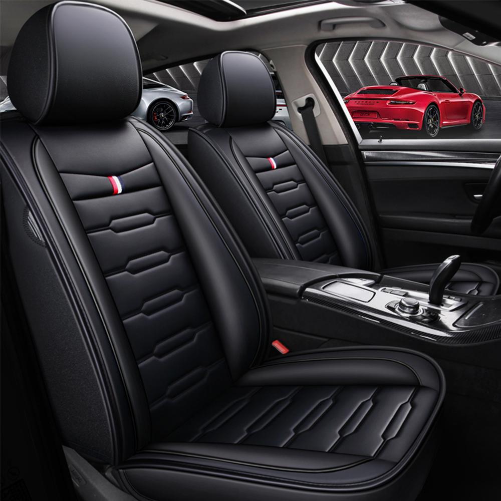 Leather Black Car Seat Covers For Mazda 2 3 6 BK BL 2010 2015 GH GG  2017 2020 CX-5 CX-7 CX-3 2015 CX-30 CX-50 Auto Accessories