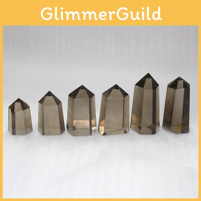 Authentic Natural Smokey Citrine Quartz Obelisk Crystal Wand Point For Spiritual Growth And Healing Home Decor Gift