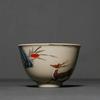 Retro Ceramic Teacup Boutique Hand Painted Flower Pattern Travel Tea Bowl Chinese Porcelain Tea Set Accessories Master Cup 80ml