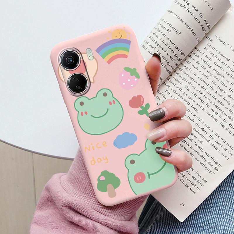 For Poco C65 Phone Case Silicone Soft TPU Protective Soft Cat Coque Para Fundas For Xiaomi Poco C65 Capa Little Dinosaur Shell