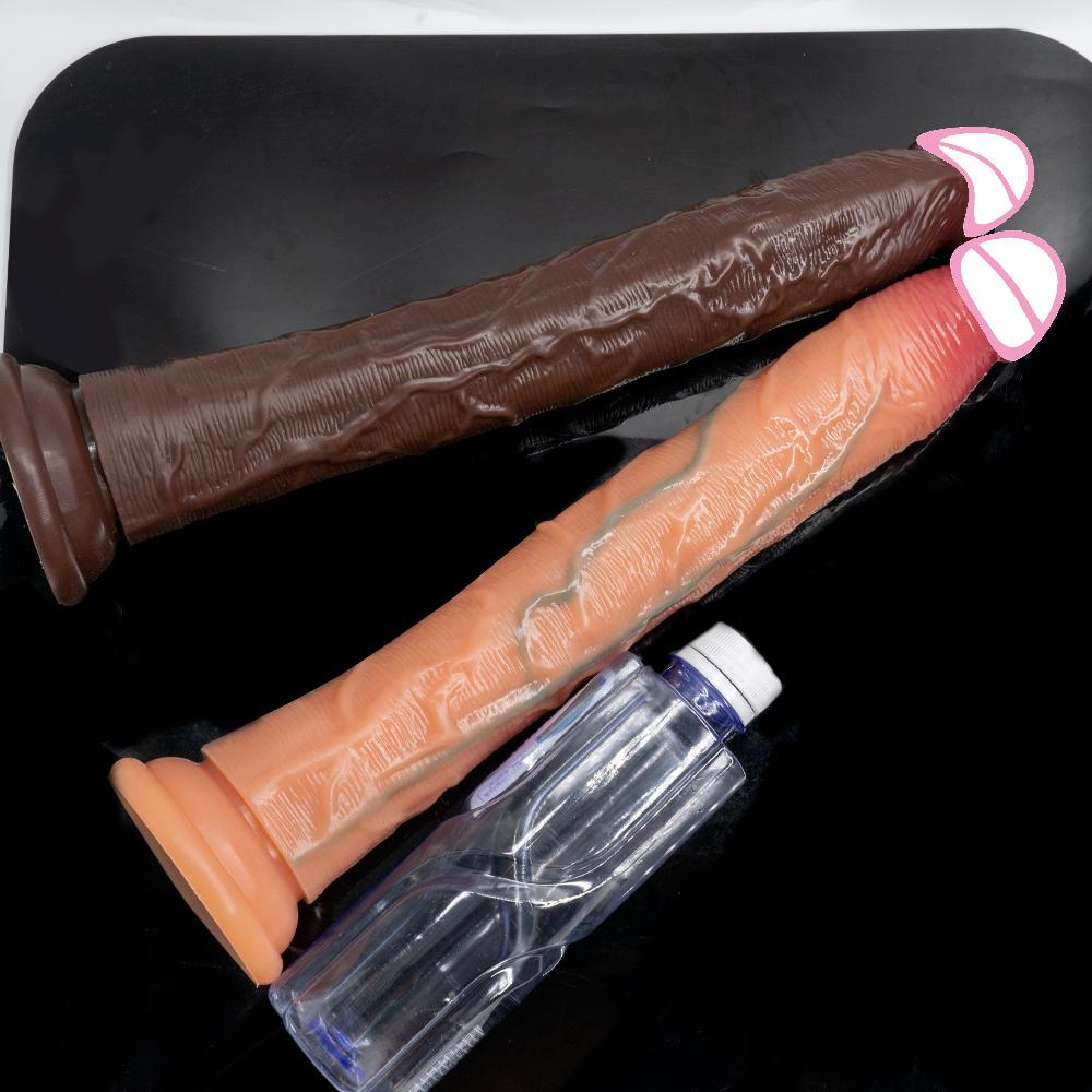 New Super Long Penis Soft Silicone Dildo Butt Plug Prostate Massager Huge Vagina Anal Dildo Suction Cup Adult Sex Toys for Unisex Clitoral Stimulation