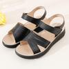 Clearance~ Leather Comfortable Women's Shoes 2025 Summer New Mom Shoes Non-slip Soft Sole Middle-aged and Elderly Flat Sandals