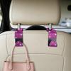 HZEL Bling Car Seat Headrest Hooks, 4PCS Crystal Rhinestone Vehicle Seat Back Hanger Holder for Purses Bag Handbags, Diamond Headrest Storage
