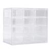 Large Capacity Daily Contact Lens Organizer Wall Mount Desktop Clear Drawer Daily Lens Storage Case 12 Grids Transparent