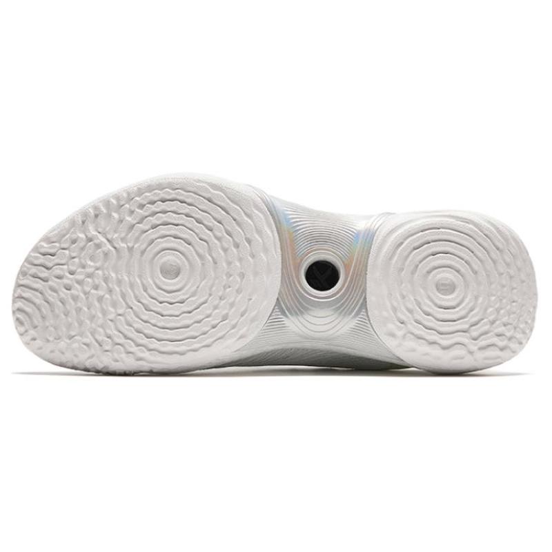 Anta 3 Point Rain 2 Wang Siyu PE Cushioning Slip Resistant Low top Basketball Shoes Men's Papyrus White Sneakers 912421602-2