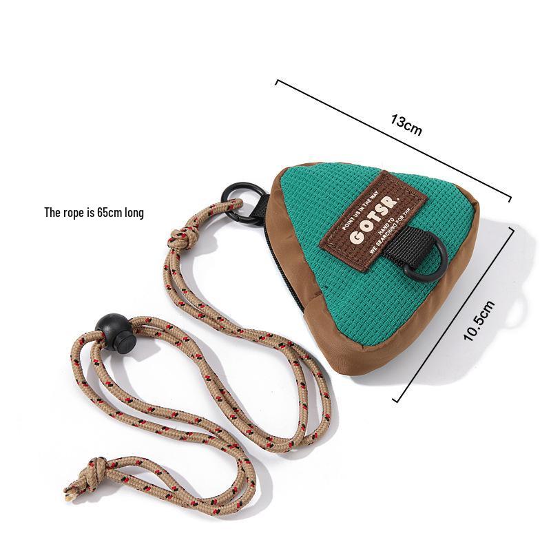 Triangle Neck Pouch - Creative Streetwear Coin Purse and Crossbody Bag for Students