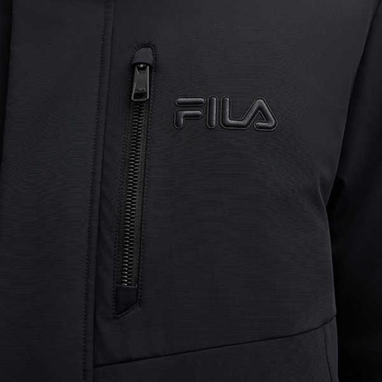 New FILA SS25 HERITAGE Down Jacket Men's Jet Black F11M518902F-BK