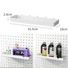 Pegboard Wall Cabinet Organizer Perforation-Free Storage Box Door Storage Board Plastic Kitchen Cabinet Refrigerator