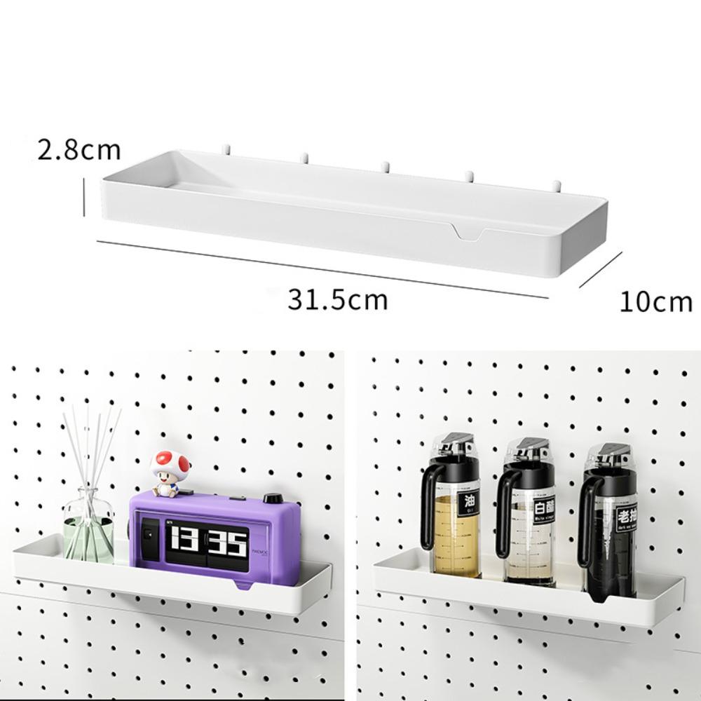 Pegboard Wall Cabinet Organizer Perforation-Free Storage Box Door Storage Board Plastic Kitchen Cabinet Refrigerator