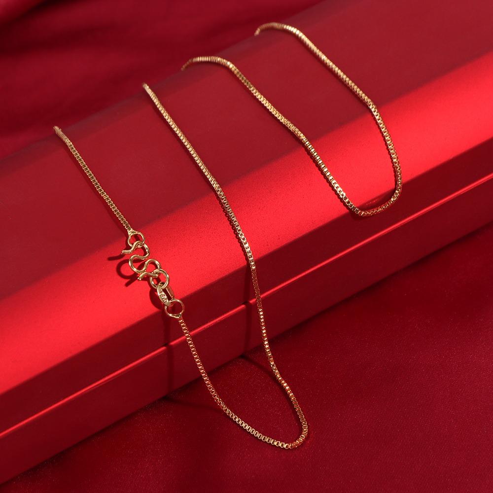 Without Pendant Necklace Women Jewelry Accessories Double Layer Chain Vietnam Sand Gold Necklace