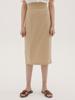 REORG Fsk Linen Back Slit Skirt Beige