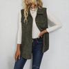 Women's Fashionable Color Vest With A Collar And Cardigan, Casual Commuting Sleeveless Vest Jacket