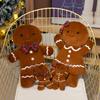 New Christmas Gingerbread Man Plush Toy Gingerbread House Key Bag Pendant Pillow Boys Girls Soft Toys Christmas Gift Party decor