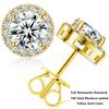 Orecchini Rotondi in Argento 925 con Moissanite da 0,1-4 Carati Fidanzamento Matrimonio Quotidiano Festa Viaggio Gioielli Regalo di Natale Per Donne