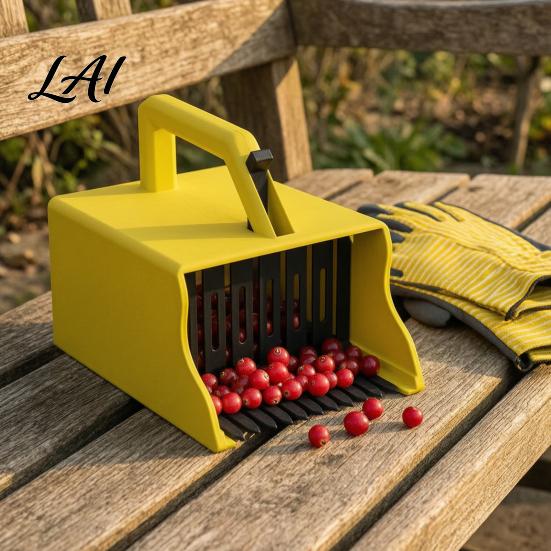 Handlicher Beerensammler mit Kamm Ergonomischer Griff Blaubeeren Himbeeren Fruchtsammelgerät Erntewerkzeug Schaufelwerkzeug für Obstgarten Farm