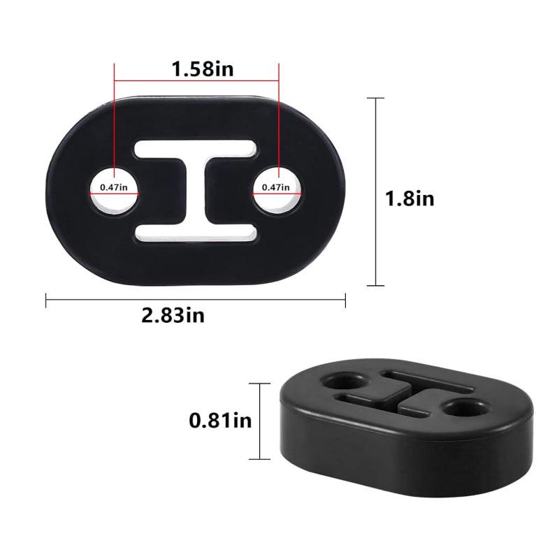 2PCS Universal Heavy Duty Hanger Rubber Exhaust Mounting Twin Pack Exhaust Hanger Car Accessories Interior Parts Car Products
