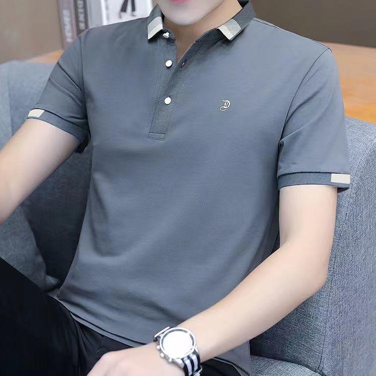 

Мужская повседневная вышитая рубашка поло с коротким рукавом - свободный крой, большой размер 5XL (180-200jin)