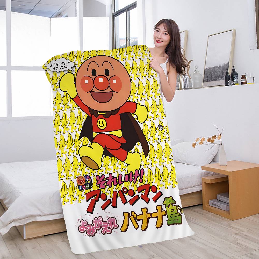 Anime A-Anpanmans Microfiber Printed Beach Towel Mountain Climbing Yoga Beach Swimming Running Absorbent Soft Towel