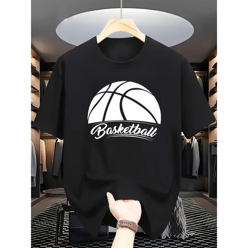 

European sizes Round Neck Short Sleeve T-Shirt - Sports Basketball Culture Style Black Half-Cut Basketball S чёрный