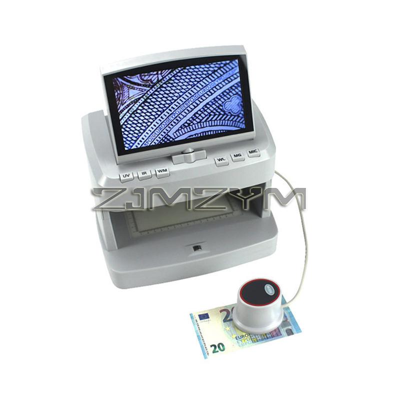 Money Detector UV/MG/IR/WM Bill Cash Checker Multi Currency Banknote Counterfeit Verifier Machine V100 US