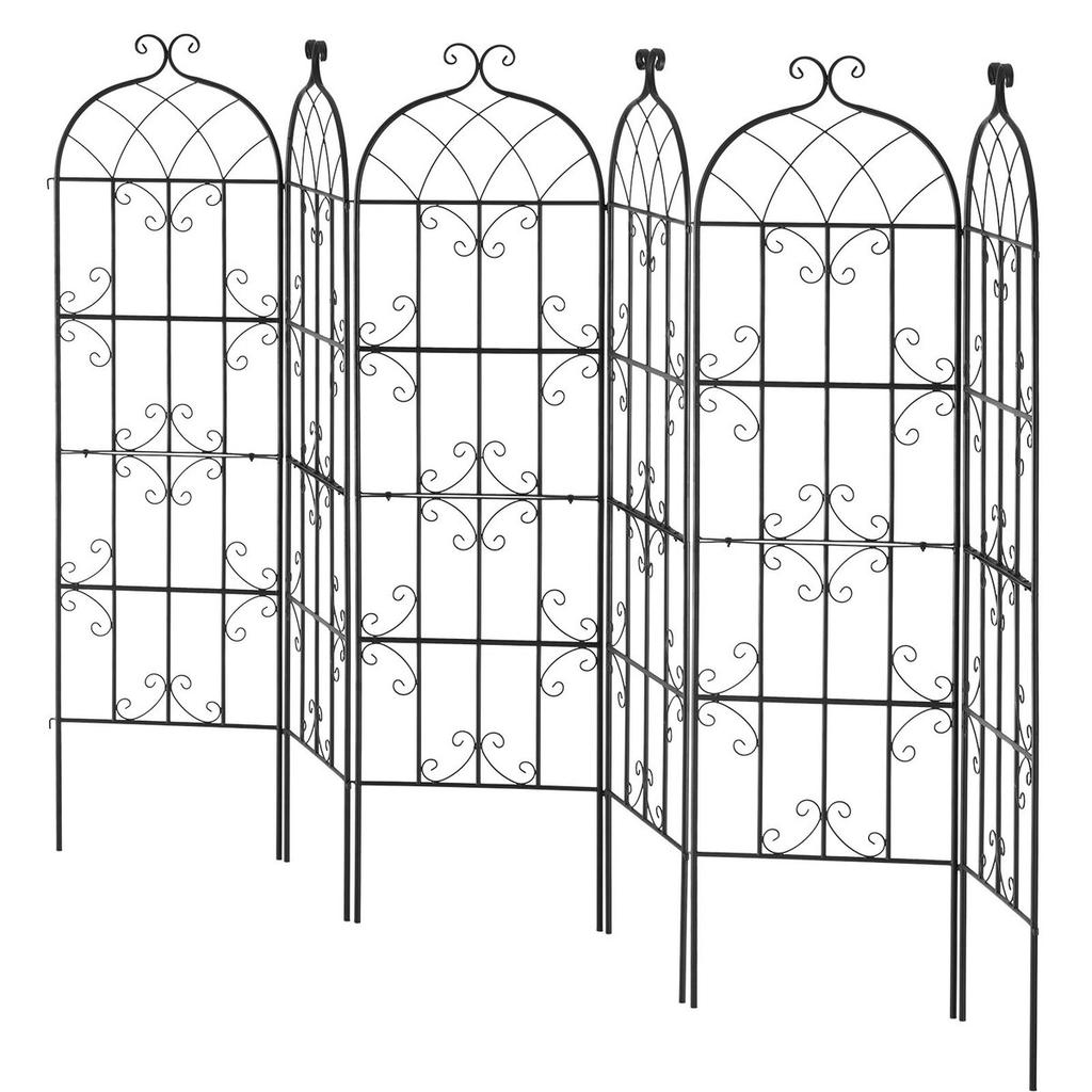 4 Packs Metal Garden Trellis for Climbing Plant Support 71x20 In Rustproof