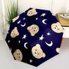 1pc Teddy Bear Night Sky Pattern Automatic Open/close Folding Umbrella, Compact Portable Travel Umbrella, Perfect Birthday/Christmas, Cute U