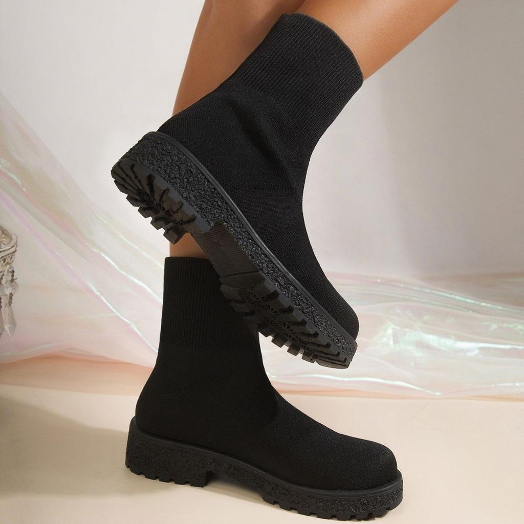 French socks boots autumn light commuter style elastic fashion socks boots intellectual style fairy style sexy dating
