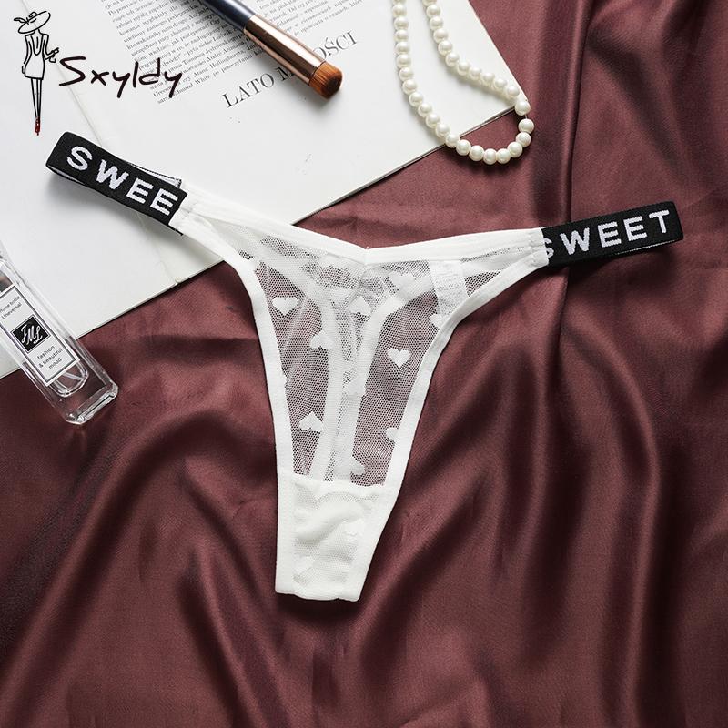 

Женские сексуальные сетчатые трусики-стринги женские с низкой талией и буквенным принтом модные спортивные удобные женские трусы L белый