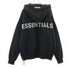 Unused ESSENTIALS Back Logo Long Sleeve Sweatshirts S Black Back Brushed Men's Used