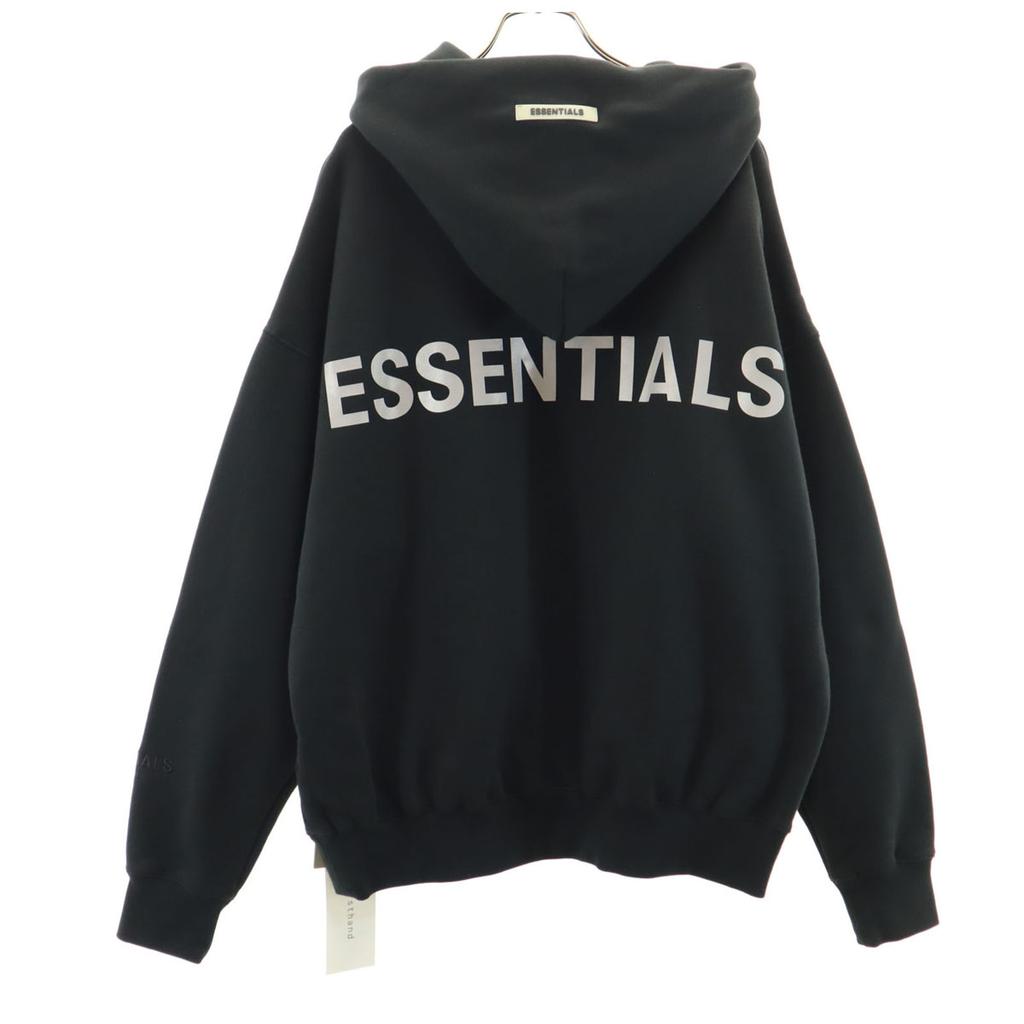 Unused ESSENTIALS Back Logo Long Sleeve Sweatshirts S Black Back Brushed Men's Used