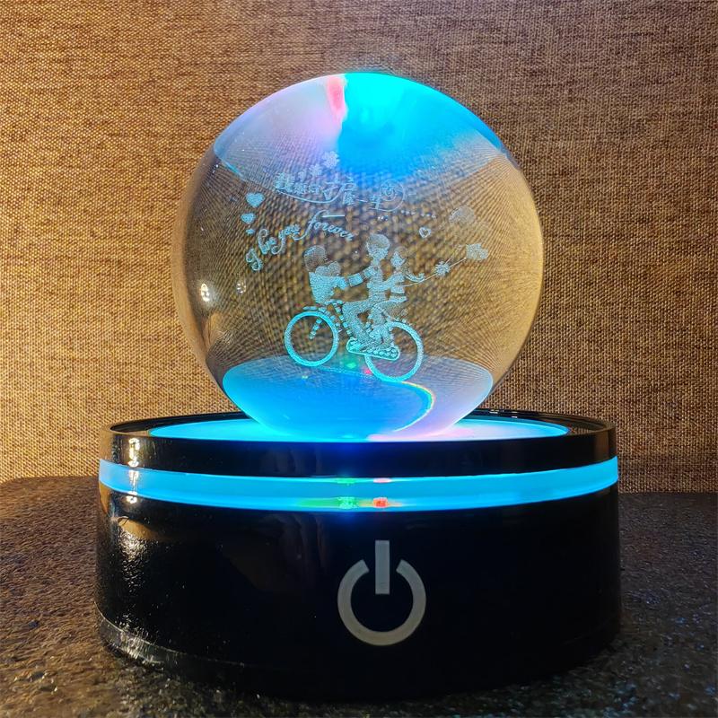 Solar System 3d kristallkula Kristallklot Laser snidad kristallkula med kulstativ Dekorativa planetsfärer Galaxy Födelsedagspresentprydnader