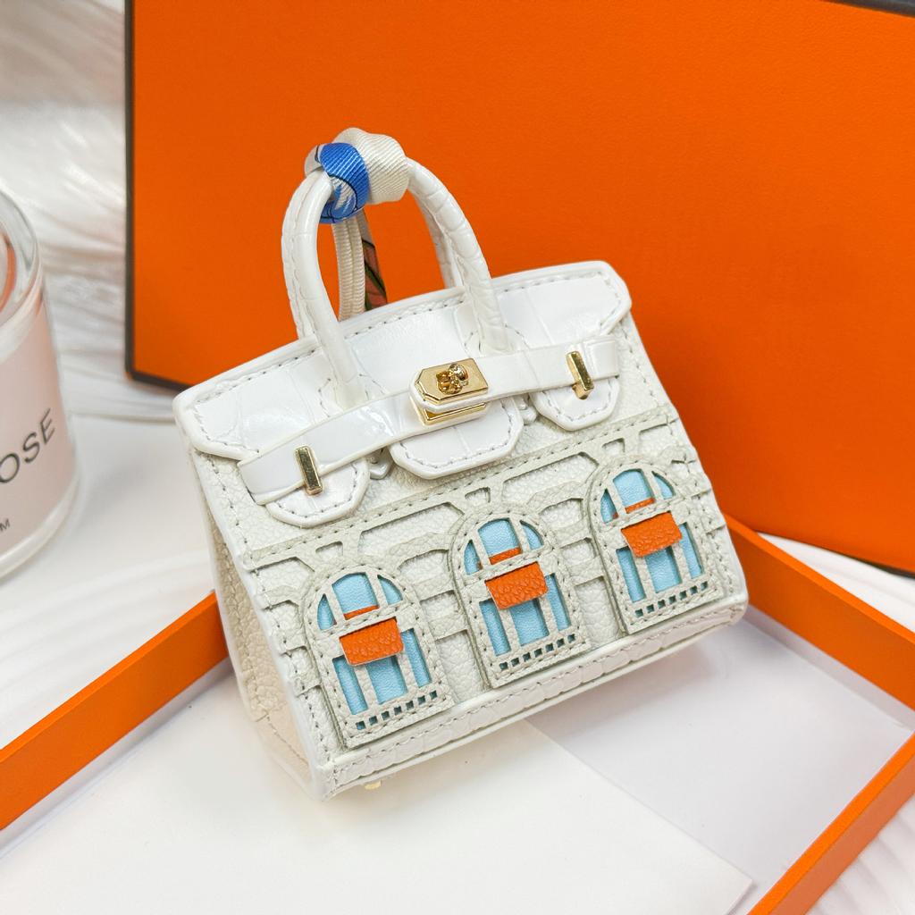 Neuer modischer Mini-Kleinhäuser-Taschenanhänger kleine Tasche süßer Taschenanhänger Mund roter Umschlag Kopfhörertasche Autoschlüsselanhänger