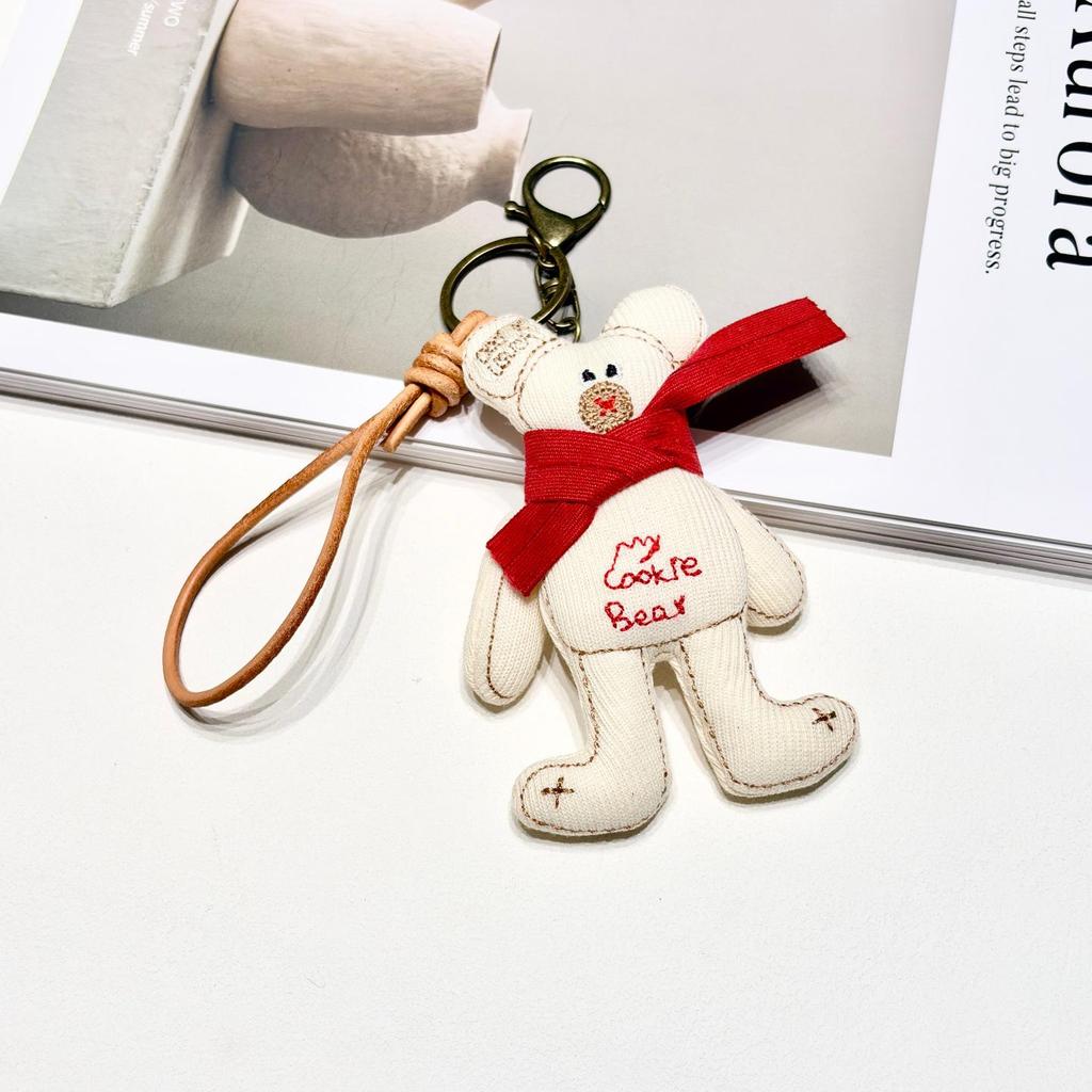 Handmade Korean Fabric Cartoon Animal Keychain Pendant