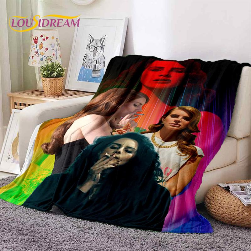Coperta morbida in flanella, coperta da lancio, coperta confortevole per picnic, letti, divano, casa, camera da letto, del cantante Lana Del Rey, Lizzy Grant