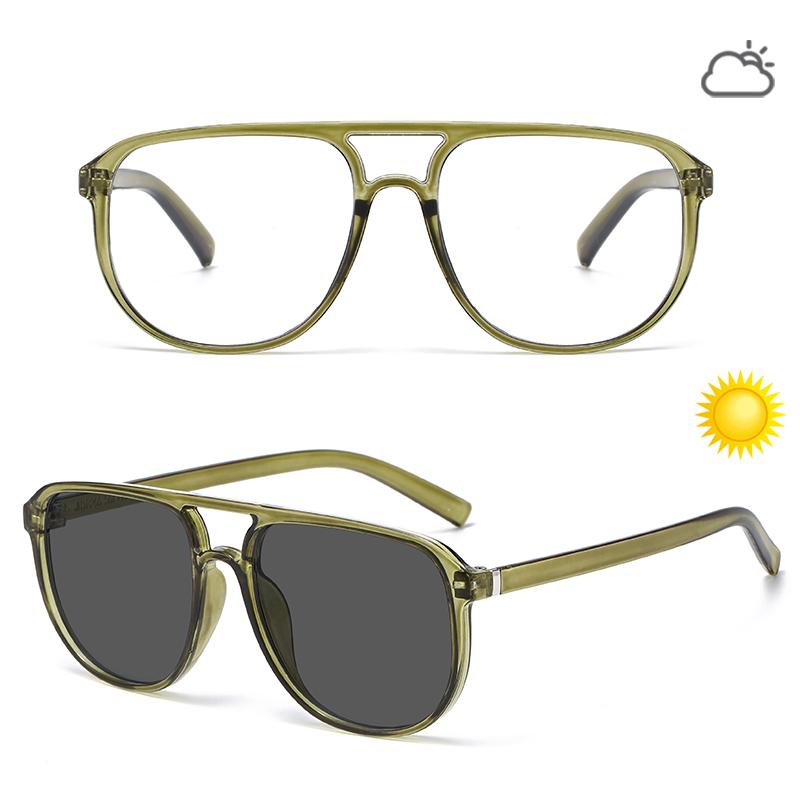 

New Photochromic Double Beam Sunglasses Women Men Outdoor Driving Sun Glasses Daily Appearance of Clothing Accessories Eyewear