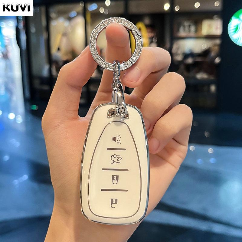 TPU Car Key Case Cover Keychain For Chevrolet Volt Bolt Trax Malibu Blazer Traverse Onix Equino Orlando Cruze Spark Sonic Camaro