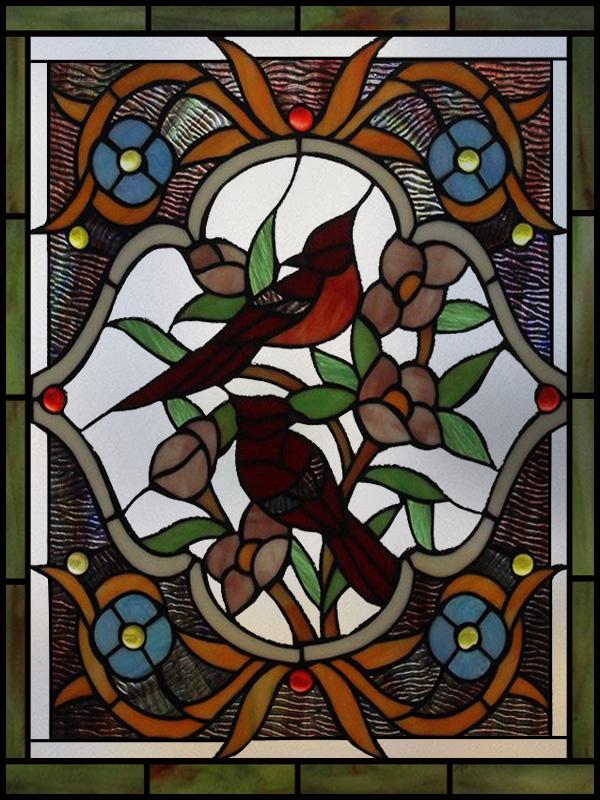 

Customized Peacock Hummingbird Art, Frosted Stained Glass Window Film Static Cling, Home Decor Window Sticker No Glue (as the picture,30X40cm)