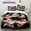 Adele Muster Bettwäscheset Bettbezug Kissenbezug Heimdeko Geschenk (1 Bettbezug + 2 Kissenbezüge, ohne Füllung)