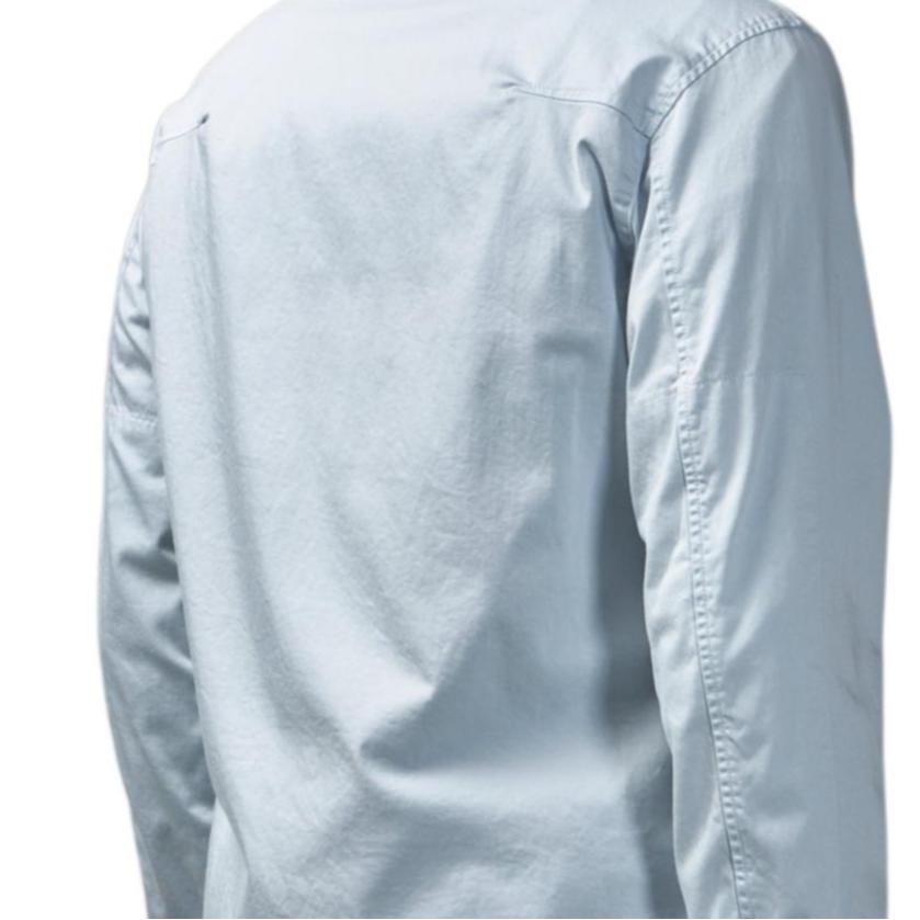 Stone Island Solid Color Logo Zip Long Sleeve Jacket Unisex jackets Ice-Blue K1S151200128S0012-V0041