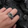 Retro Poseidon Trident Ring: Adjustable Ocean & Neptune Style for Men