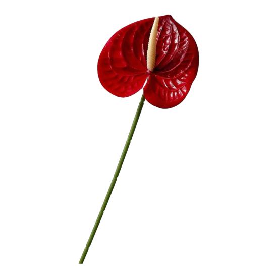Artificial Anthurium Flower 24.4 Inch Real Touch Fake Flower for DIY Wedding Bouquets Floral Arrangements Bridal Shower Party Centerpiece