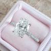 Custom Women Jewelry Cubic Zirconia Eternity Ring Promise Oval Diamond Engagement Wedding 925 Sterling Silver Ring