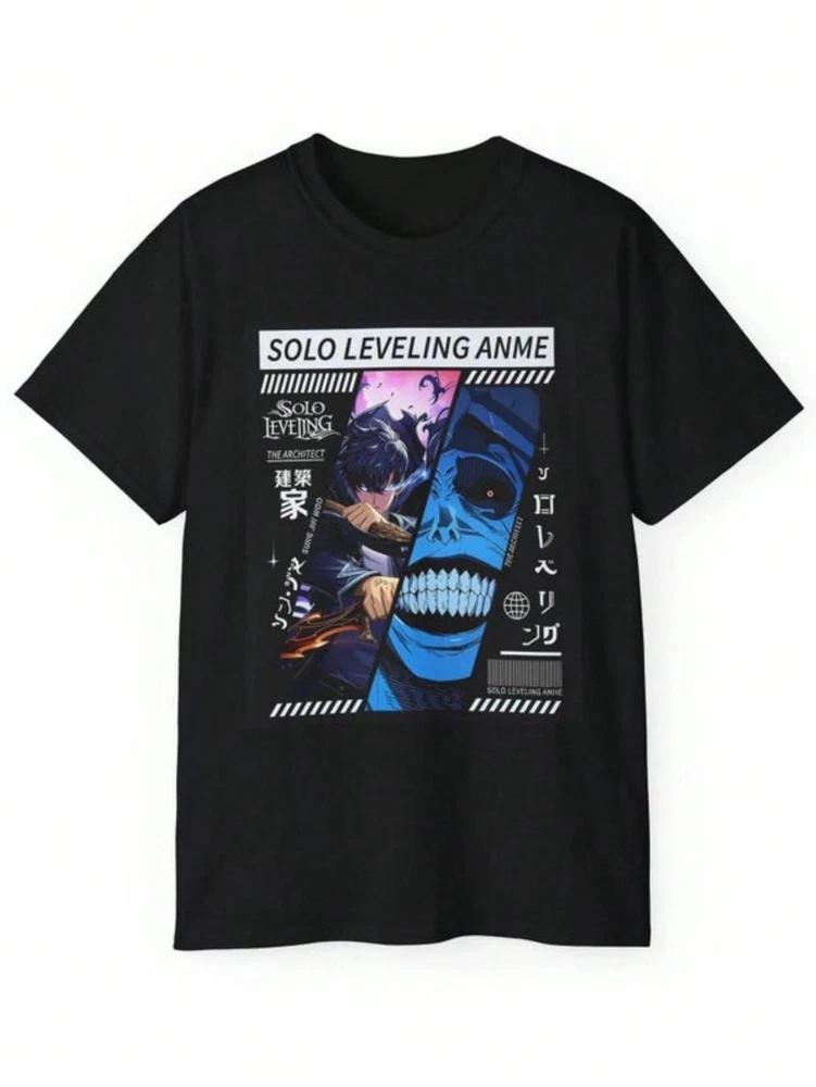 Sung Jin Woo Solo Leveling Shadow Funny Anime TShirt Gift For Friends S