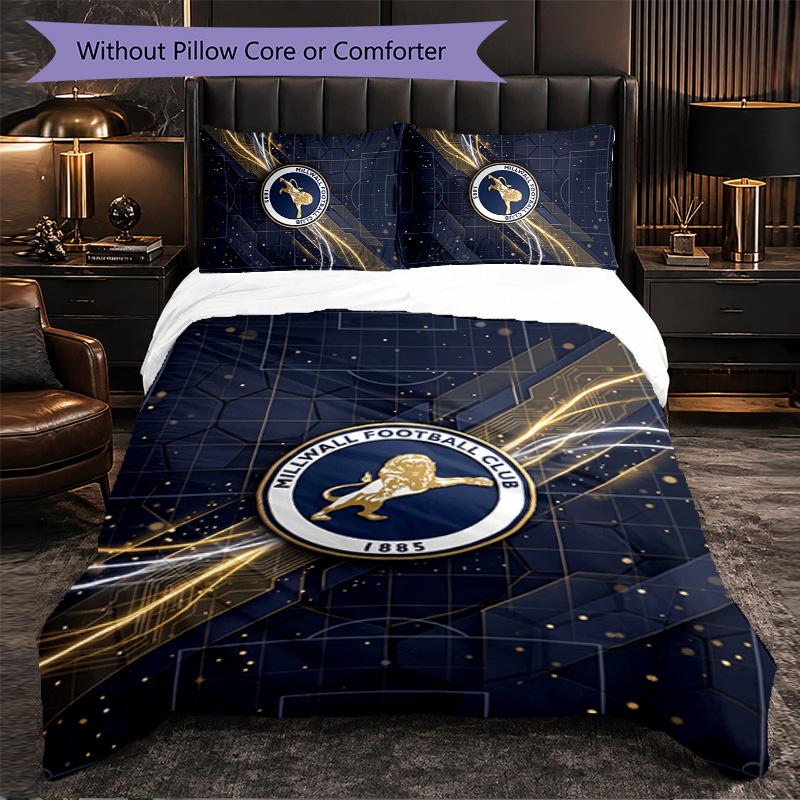Millwall Calcio Set Biancheria da Letto 3 Pezzi Morbido Copripiumino con Federe Set Decorazione Camera da Letto per la Casa